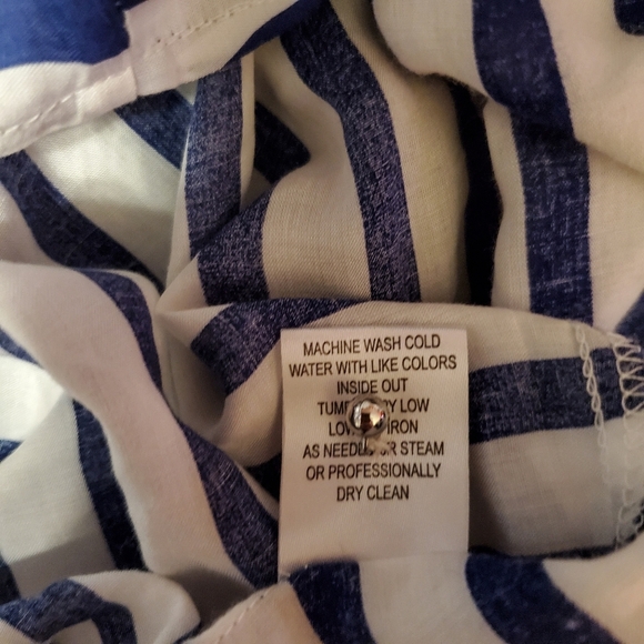 Grand & Greene Striped Roll-tab Tunic Top - Picture 8 of 8